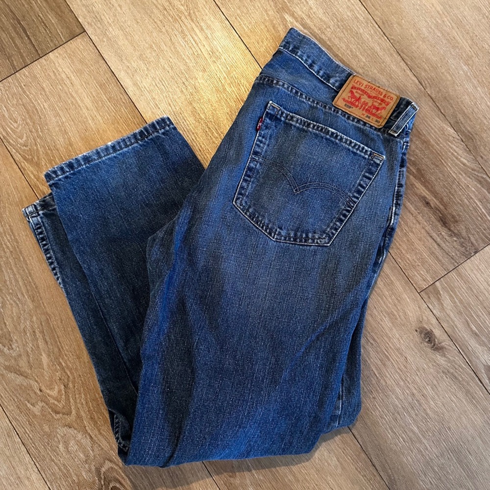 Levis 559 Relaxed Straight Jeans Mens 36x30 Blue Medium Wash Denim 00559-0461